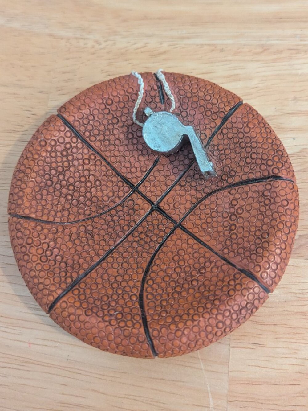 Basketball Lover Trinket Dish Loose Change Keys Jewelry  Room Decor Sports 4"